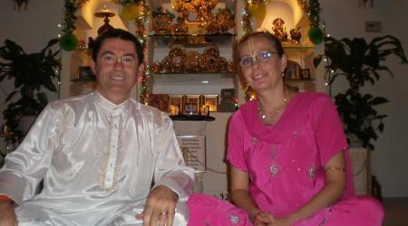 Temple president Surapala Das and his wife Krishna Mayi Dasi
