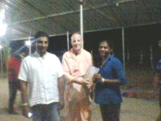 Sri Lankan Sport Star Receives Singhalese Bhagavad-Gita As It Is